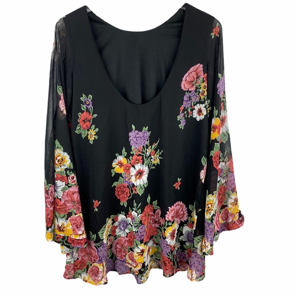 NWT SMYM MuMu Bombshell Dress Mini in Falling Floral Babydoll Flowy Small - Picture 8 of 11